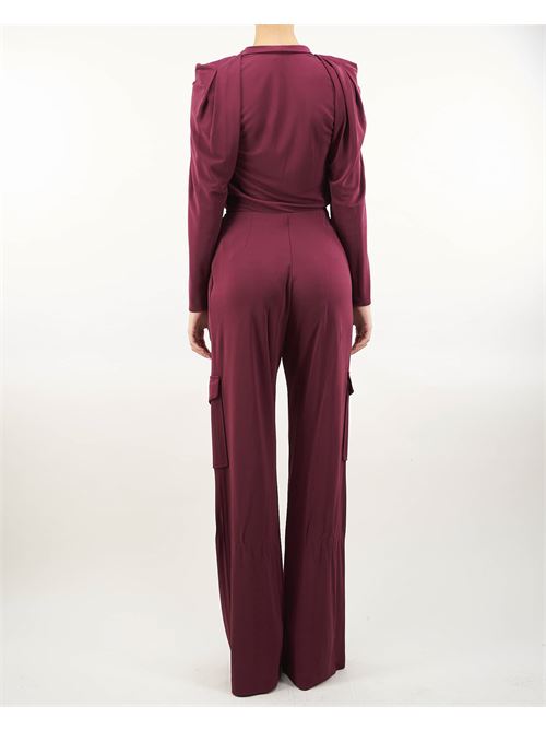 Jersey jumpsuit with charm belt Elisabetta Franchi ELISABETTA FRANCHI | Suit | TU03147E2CG3